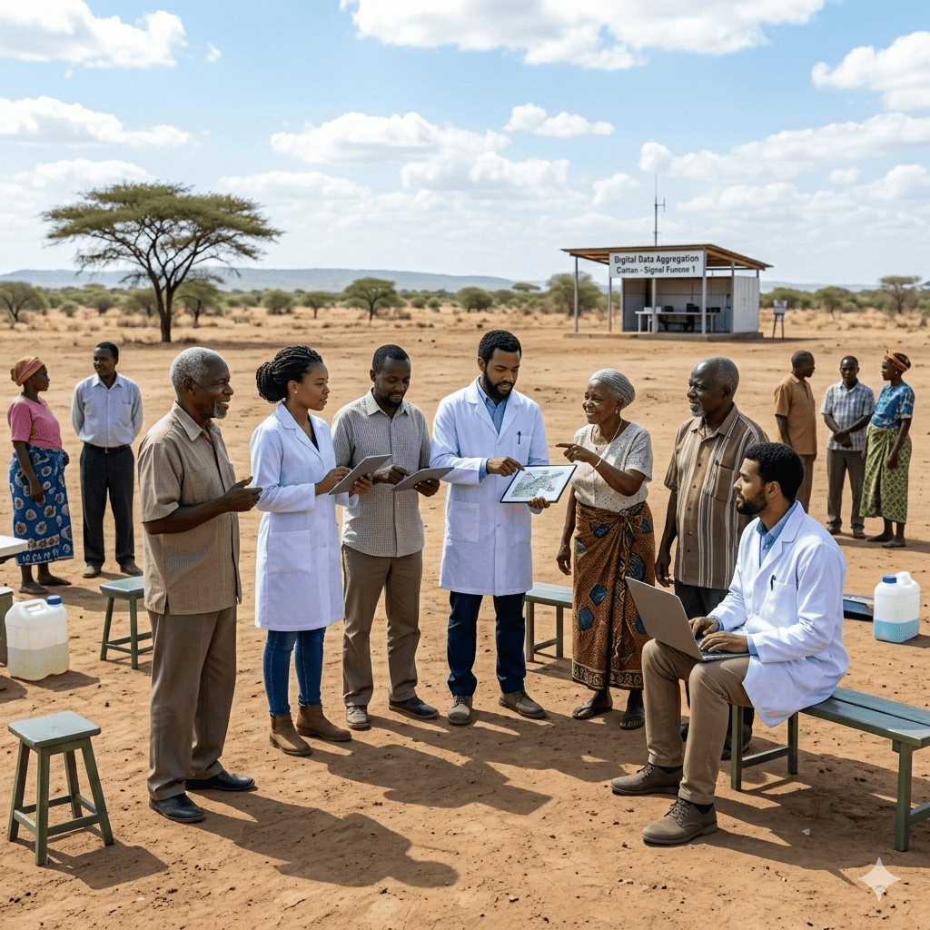 Thabiti Afrika research team conducting field survey in Kilifi County, Kenya